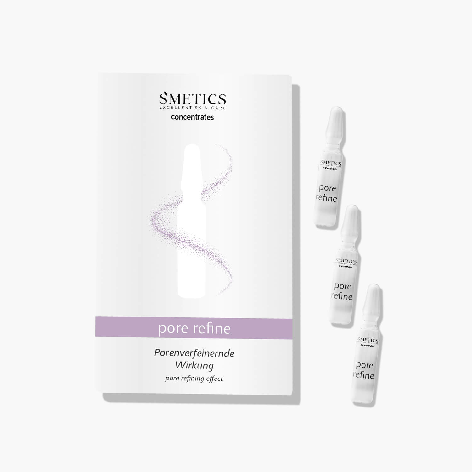 pore refine concentrates Ampullen von S’METICS für verfeinert wirkende Poren und ein mattierteres Hautbild