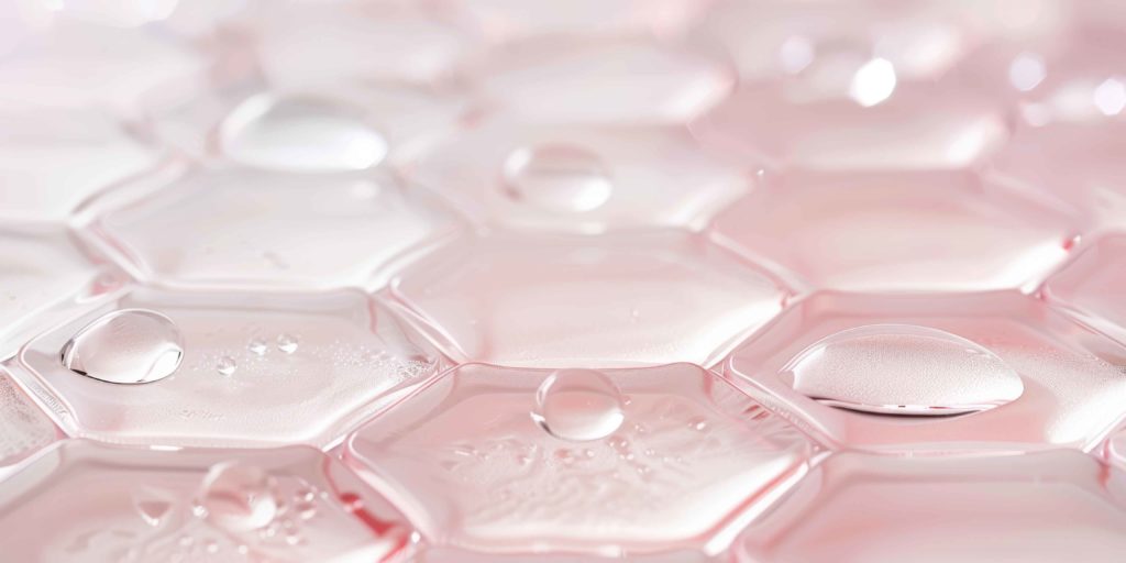 Serum Droplets on Skin Cell Texture